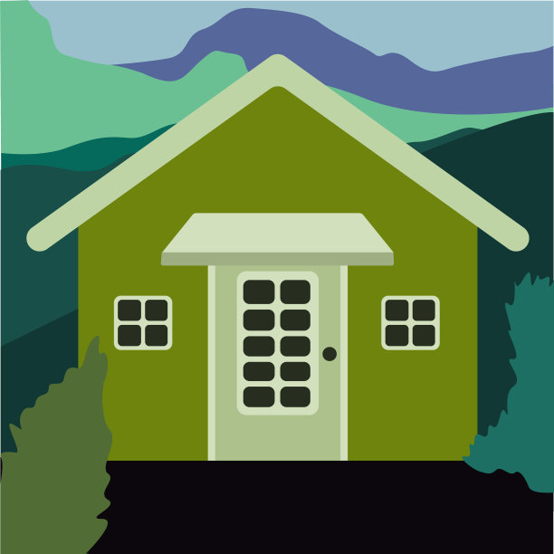 漂亮的别墅，宽敞的后院和装饰图片下载