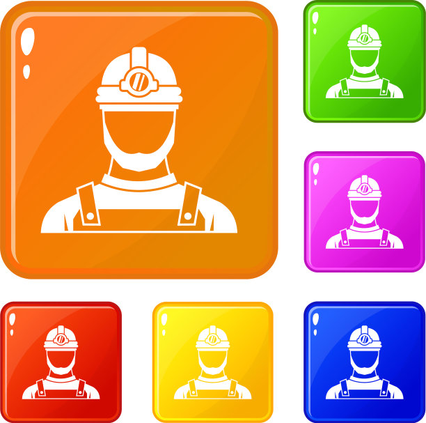 男矿工图标设置颜色图片下载