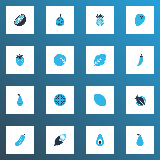 水果图标颜色设置与无花果柑橘橙图片下载