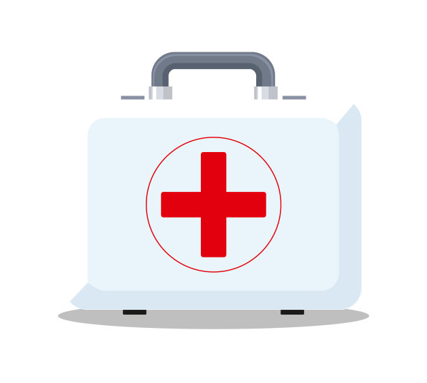 白色背景上的急救箱图片下载