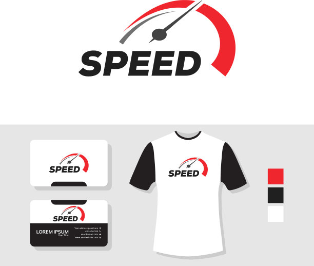 速度计标志设计与名片和t图片下载