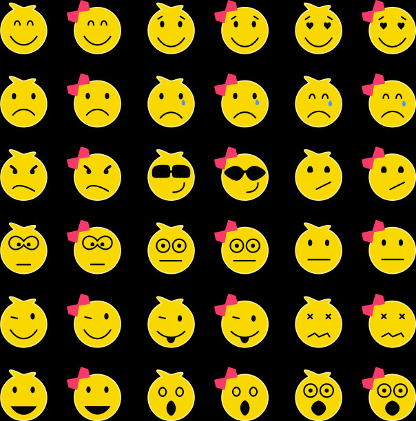 设置不同颜色的微笑图片下载