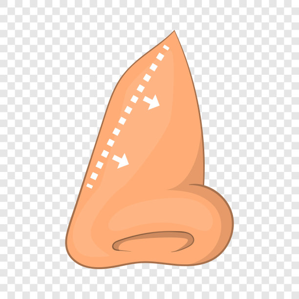 鼻整形矫正图标卡通风格图片下载