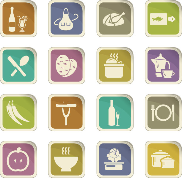 食物和厨房图标集图片下载