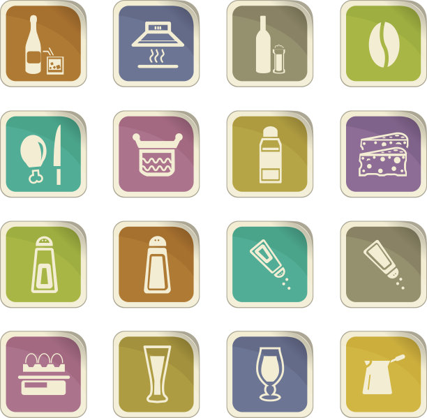 食物和厨房图标集图片下载