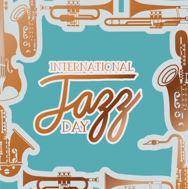 有乐器背景的爵士日邮报图片下载