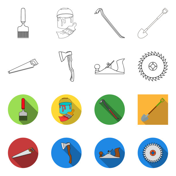 设计工具和施工符号图片下载