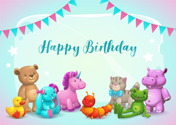 生日快乐可爱的问候图片下载