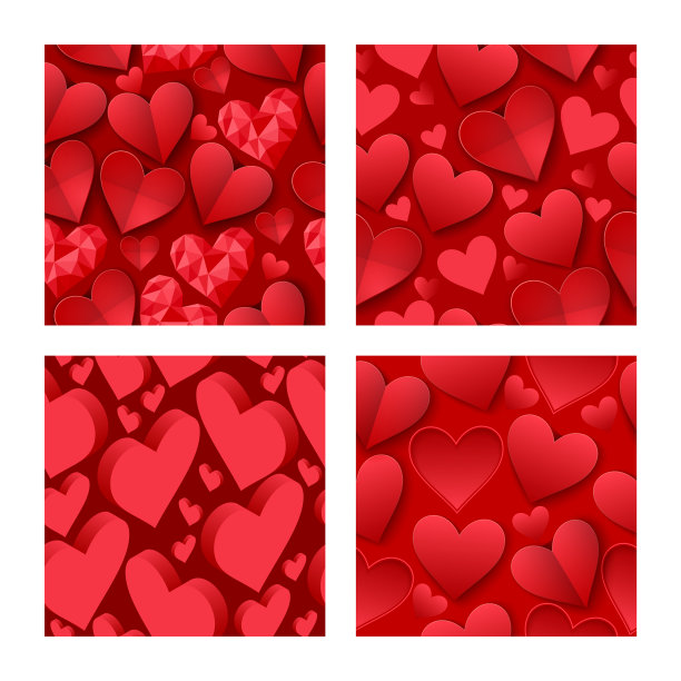 心在情人节在爱情无缝模式图片下载