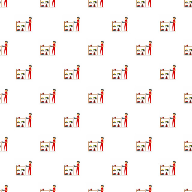 女人买吸尘器概念背景平图片下载