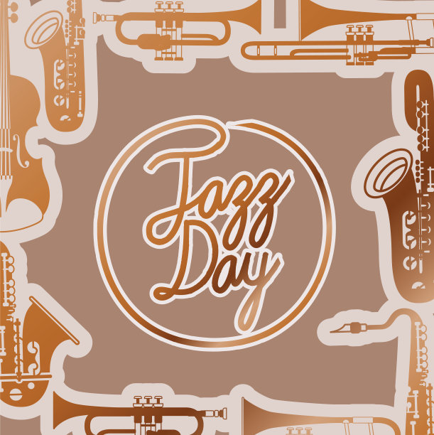 用乐器和木制的爵士日邮筒图片下载