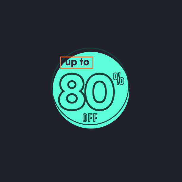 折扣高达80 off标签模板设计图片下载