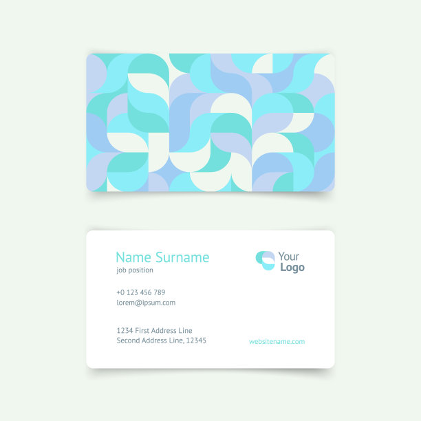 图案创意复古名片图片下载