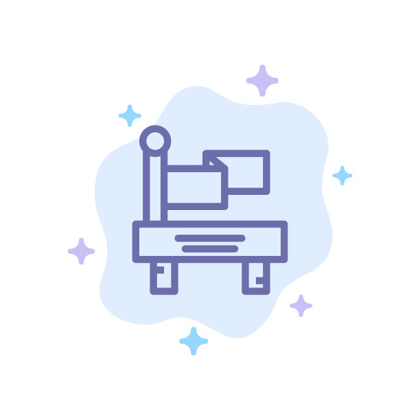 旗帜上抽象的火车运输蓝色图标图片下载