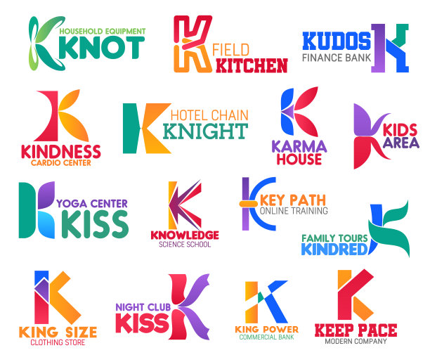 K字母企业标识业务图标图片下载