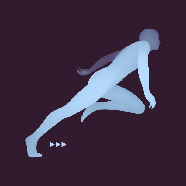 3d跑步人设计的体育商业科学图片下载