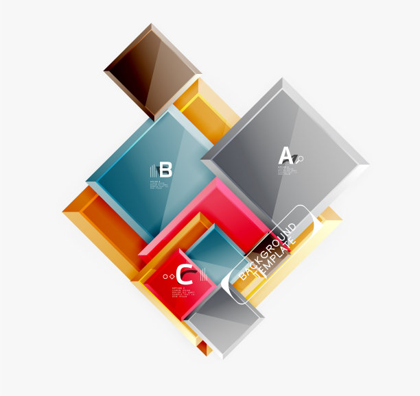 最小的方形横幅抽象背景图片下载