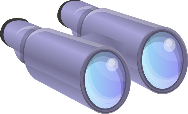 双目望远镜图标卡通风格图片下载