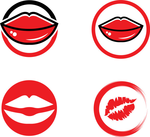 唇形图标模板设计图片下载