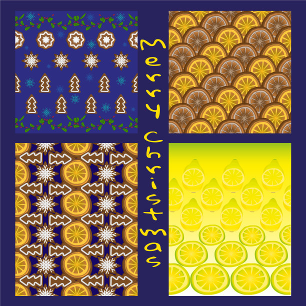 收集无缝圣诞图案图片下载