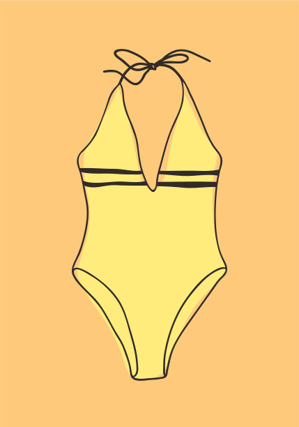 手绘夏季比基尼实际热带图片下载