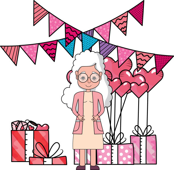 可爱的卡通祖母图片下载