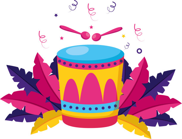 狂欢节鼓羽毛图片下载