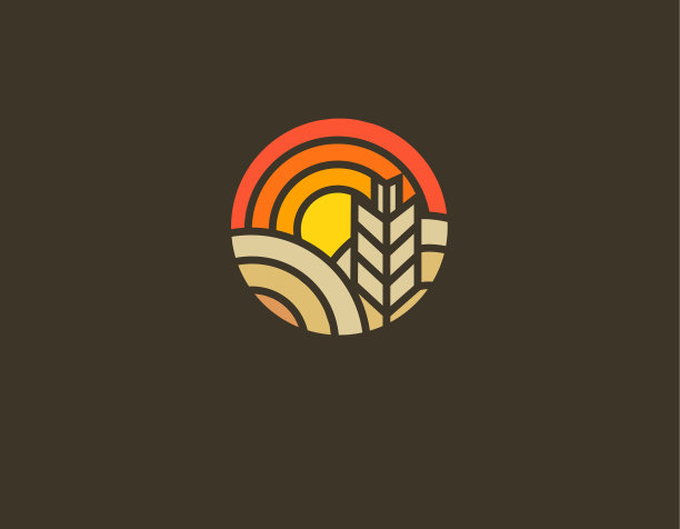 摘要圆形标志太阳场和耳朵图片下载