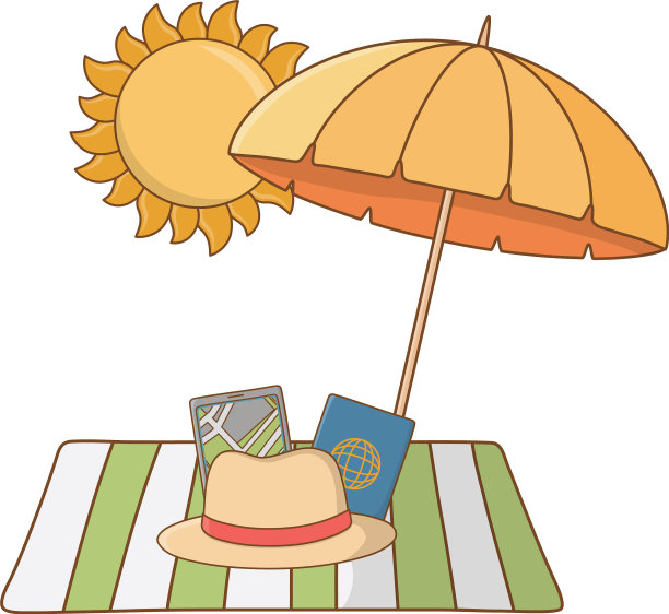 暑假放松卡通图片下载