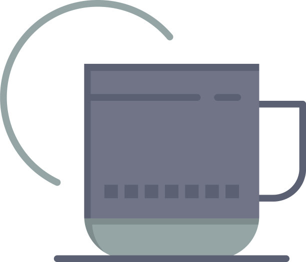 茶热酒店服务平面颜色图标图标横幅图片下载