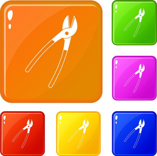 金属剪子图标设置颜色图片下载