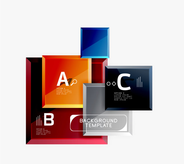 最小的方形横幅抽象背景图片下载