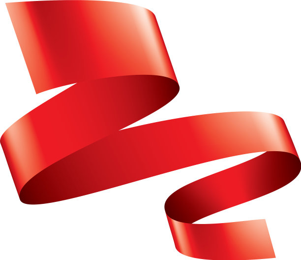 白色背景上的红色贴纸图片下载