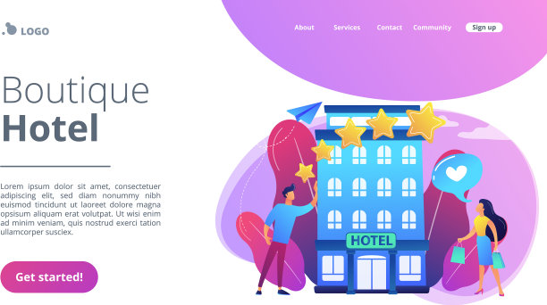 精品酒店概念登陆页面图片下载