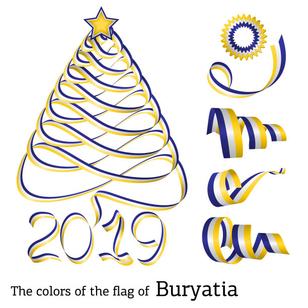 丝带圣诞树颜色的布里亚特图片下载