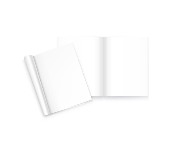 在白色背景上打开论文期刊图片下载