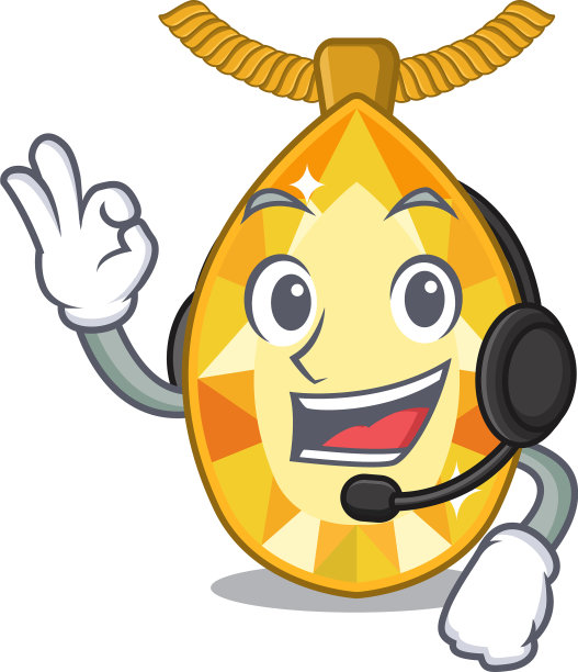 戴着吉祥物玻璃上面的黄玉首饰图片下载