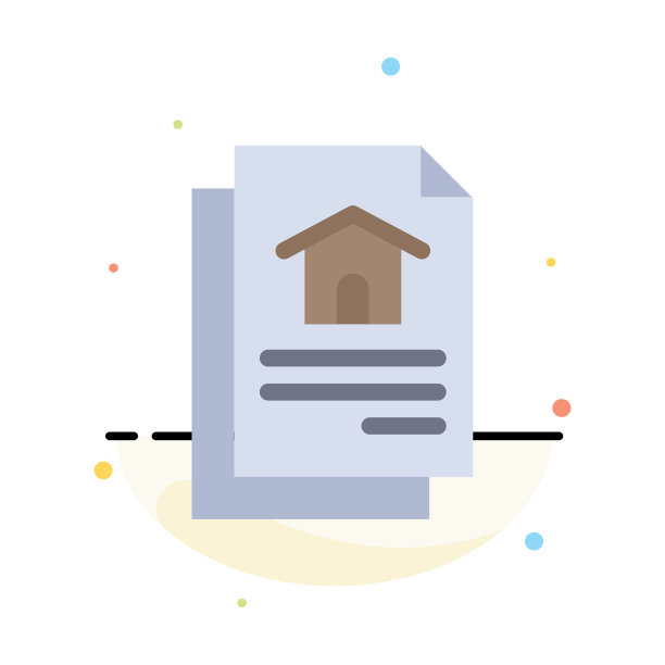 文件文件屋抽象平面颜色图标图片下载