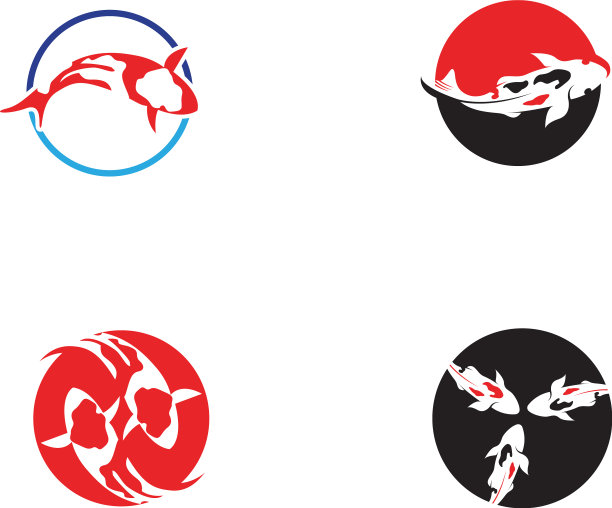 鱼锦鲤标志和象征动物图片下载