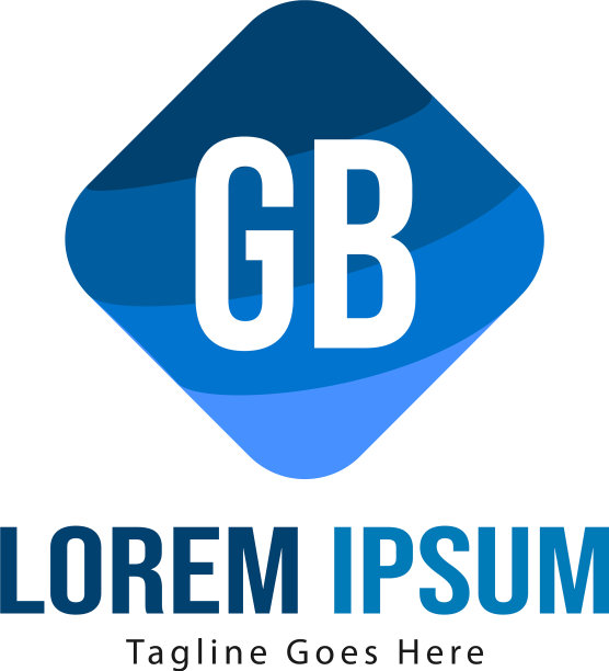 GB字母现代边框logo模板图片下载