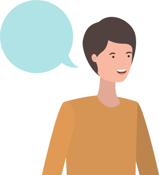 年轻人与语音气泡角色图片下载