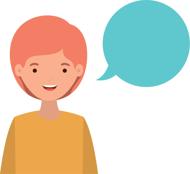 年轻人与语音气泡角色图片下载