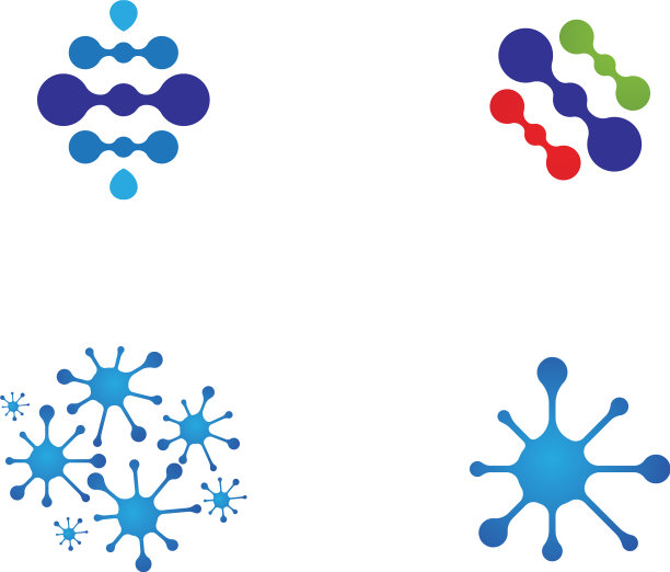 分子符号Logo模板设计图片下载