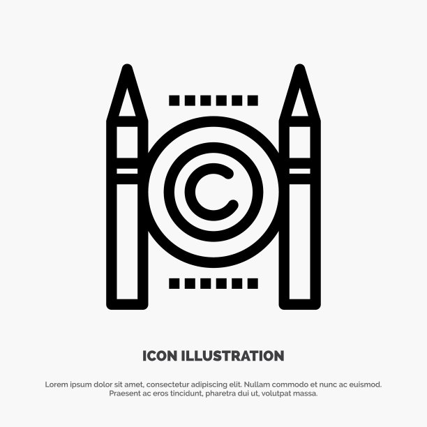 商业冲突版权数字线路图标图片下载