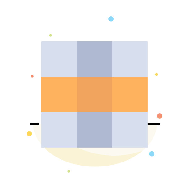 菜单UI基本抽象平面颜色图标模板图片下载