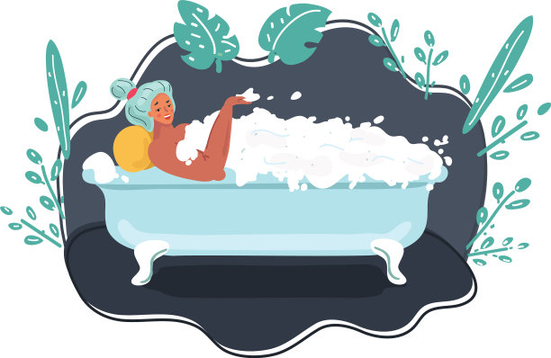 女人在浴室放松图片下载