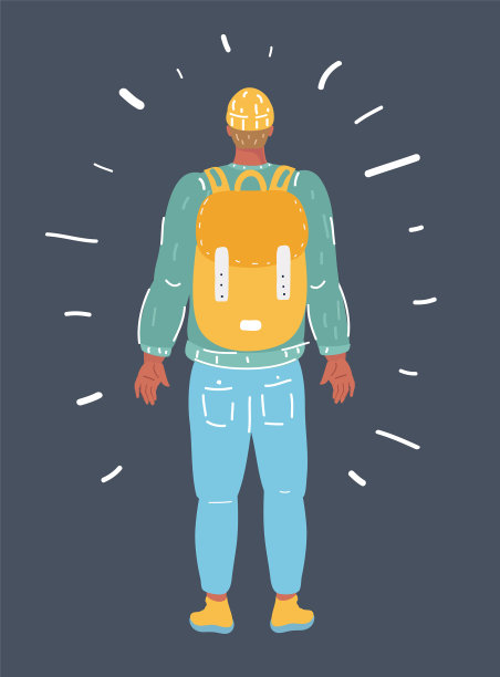 背着背包的年轻人图片下载