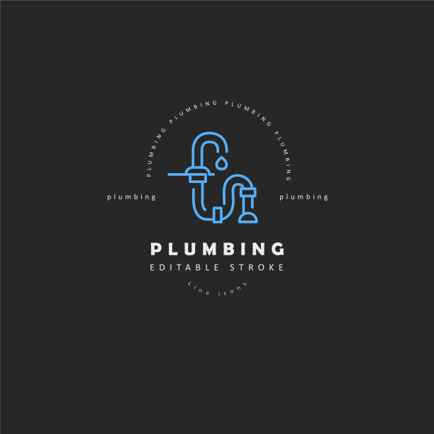 图标和标志的管道可编辑的大纲图片下载