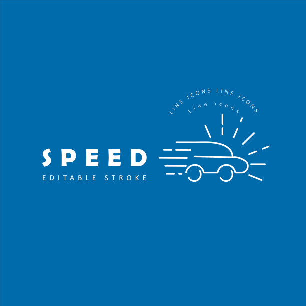 图标和标志的速度运动可编辑图片下载