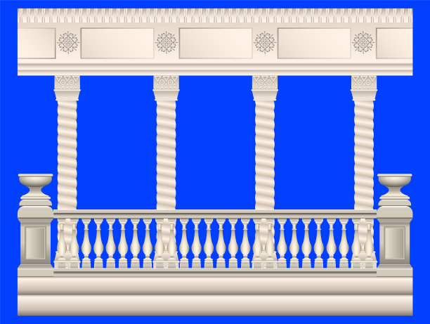 列灰泥栏杆图片下载